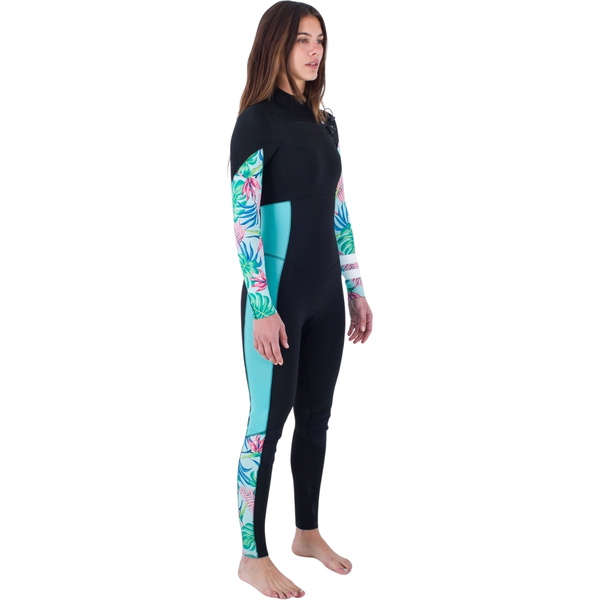 Hurley Womens Plus Printed 3/2mm Chest Zip Wetsuit WFS0012322 - Java Tropical